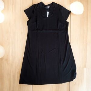 J. Jill Black V-Neck Maxi Dress Size 3X